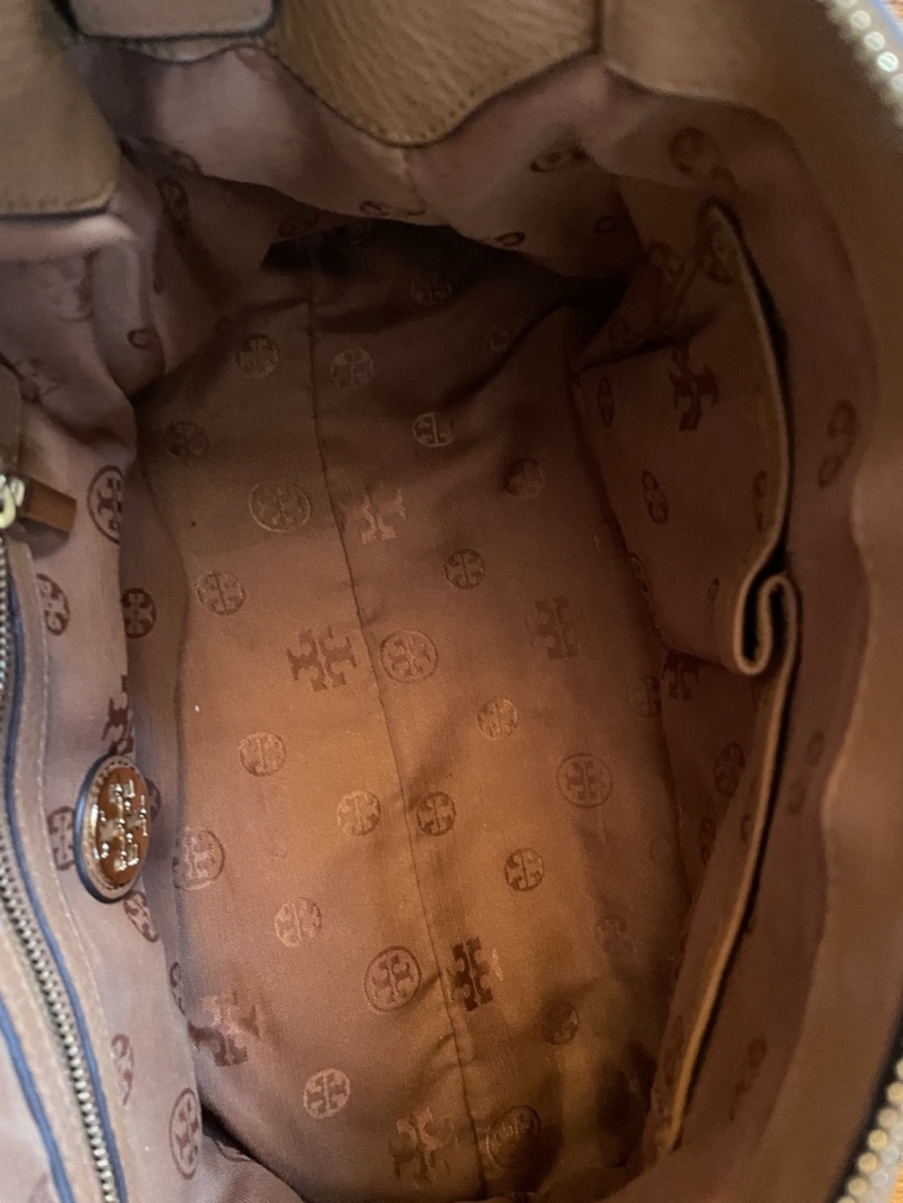 Tory Burch Cognac Leather Satchel with Gold Hardware - Picture 6 of 9